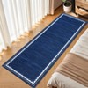 Area Rug for Living Room Scalloped Border Rug Washable Rugs Non Slip Stain Resistant - 3 of 4