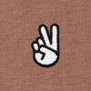 Dalix Peace Sign Embroidered Lightweight Relaxed Jersey Tee Summer Cute Positive Womens - 2 of 4