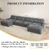 Dyonery large four-seater sofa, with a simple appearance, made of Chenille fabric, featuring a combination of sturdy high legs and wide armrests - 2 of 4