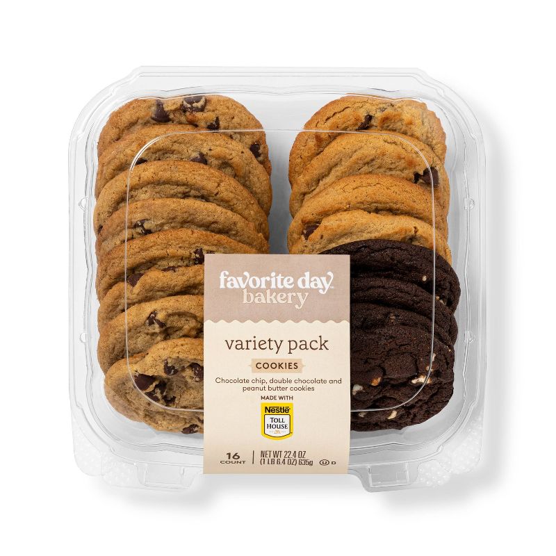 Variety Cookies - 16ct/22.4oz - Favorite Day&#8482;, 1 of 5