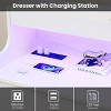 51.2" Dresser for Bedroom, 6 Drawer Dresser with LED Lights and Charging Station, Wide Chest of 6 Drawers with Open Space, for Living Room, Hallway - 2 of 4