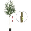 Artificial Olive Tree in Pot-Realistic Artificial Plant with Leaves & Fruits,Large Artificial Tree for Living Room,Office,Balcony,Adjustable - 4 of 4