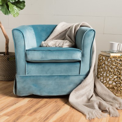 Christopher Knight Home Cecilia Modern Swivel 28.75" Barrel Club Chair