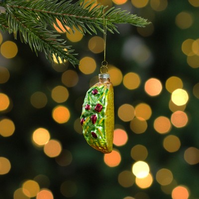 Northlight Taco Glass Christmas Ornament - 3.5" - Yellow