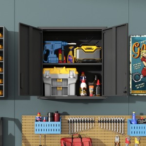 ORRD Metal Wall-Mounted Tool Cabinet, 2 Locking Doors with Adjustable Shelf & Drawer, Garage Storage for Warehouse/Office - 1 of 4