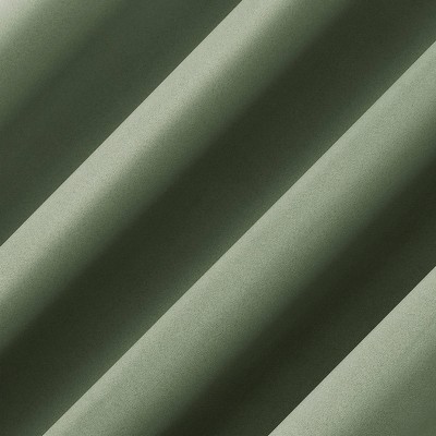 Sage Green Blackout Magnetic Closure Curtain Panel Pair, 52" x 63"