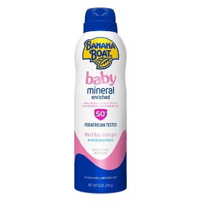 Banana Boat Baby Mineral Enriched Sunscreen Spray - SPF 50 - 6oz