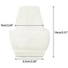 INSPIRE CHIC Women's Elastic Faux Fur Knit Half Finger Thumb Hole Wrist Sleeves Gloves for Windproof Dress 1Pair - 2 of 4