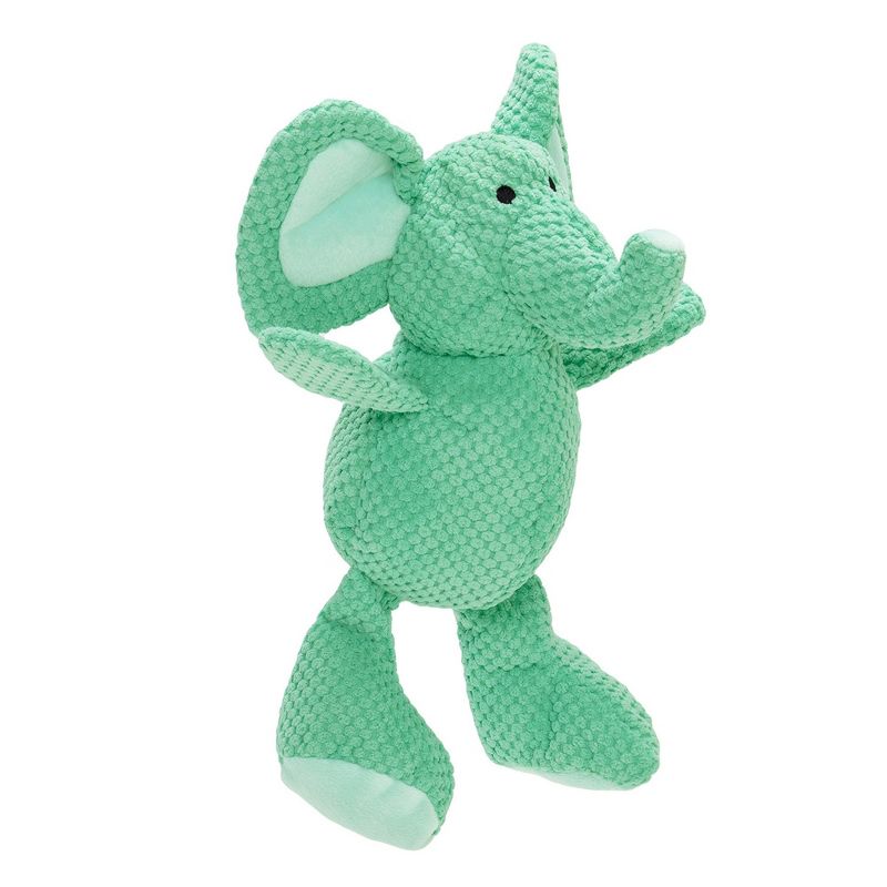 goDog Checkers Elephant Squeaky Plush Dog Toy with Chew Guard Technology, 4 of 9