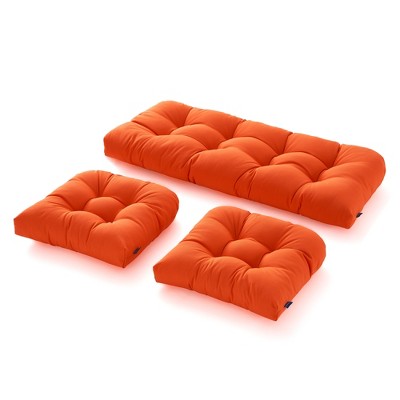 Outdoor Chair Cushions,3 Piece Loveseat Outdoor Cushions Set,Tufted/Wicker Patio Cushion for Patio Furniture All Weather,44"x19"x5"