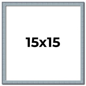 PosterPalooza | Square Textured Blue Picture Frame - UV Acrylic, Foam Board Backing, Hanging Hardware - 1 of 4