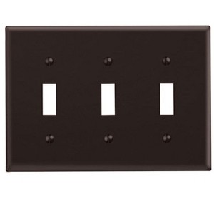 Leviton Brown 3 gang Thermoset Plastic Toggle Wall Plate 1 pk - 1 of 1