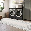 Modern Bordered Runner Rug, Washable Rug with Non-Slip Backing Stain Resistant Indoor Carpet for Kitchen Hallway Laundry Entryway - 2 of 4