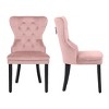 WestinTrends  Velvet Upholstered Tufted Dining Chairs (Set of 2) - 4 of 4