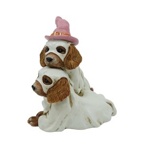 Transpac Resin Ghost Dressed Dogs Figurines Halloween Decor Multicolor Tabletop Gifts Fun Unique Indoor Decorations - 1 of 1