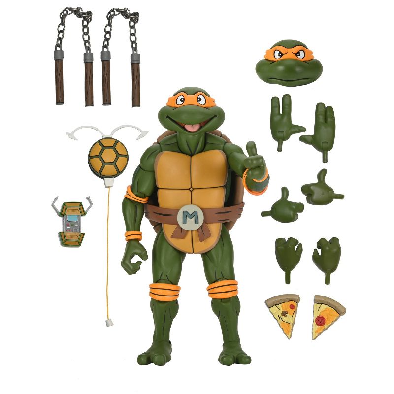 NECA Teenage Mutant Ninja Turtles Giant Size Michelangelo Action Figure, 1 of 6