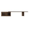 Modern TV Stand And Cat House,Pet Friendly Furniture With Extendable Table,Sliding Shutter Door And Flip-Down Storage–LAOTIES - 3 of 4