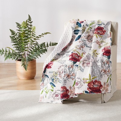 Montecito Floral Quilted Throw - Levtex Home