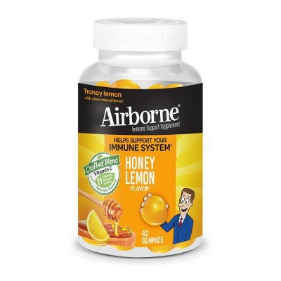 Airborne Honey Vitamin C Gummies - Lemon - 42ct