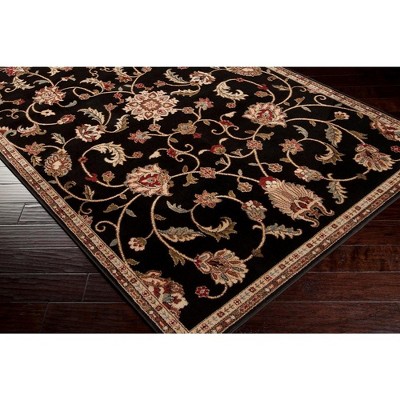 Hand-Knotted Black Synthetic Fur 5' x 7' Area Rug