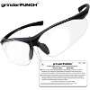 grinderPUNCH Full Lens Magnification Safety Glasses with Black Frame  Clear Lens   Magnifying Reading Eyewear (Tinted +1.00 Diopter) - 2 of 4