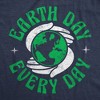 Womens Earth Day Every Day T Shirt Funny Saying Retro Planet Graphic Novelty Tee For Girls - Crazy Dog Women's T Shirt - image 2 of 4