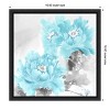 Amanti Art Flower Bloom in Aqua II by Jesse Stevens Canvas Wall Art Print Framed 16 x 16-in. - 4 of 4