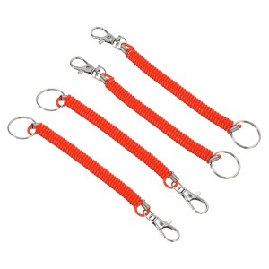 Unique Bargains Spiral Retractable Spring Coil Keychain for Bag Wallet Decorations 4 Pcs - 1 of 3