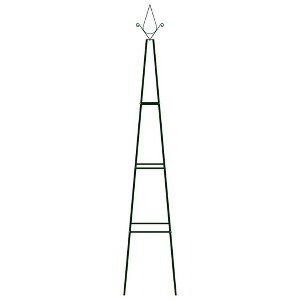 vidaXL Climbing Plant Rack Set of 2 Dark green Powder-coated iron - 1 of 4
