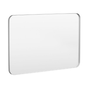Tempered Glass Rounded Rectangle Framed Wall-Mounted Bathroom Vanity Mirror - 1 of 1