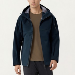 Anna-Kaci Active Men's Waterproof Hooded Jacket with Zipper Pockets and Adjustable Drawstrings - 1 of 4