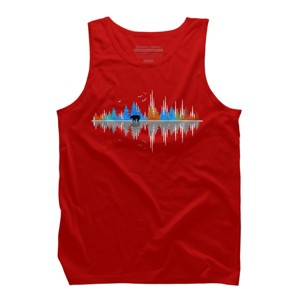 Men's Design By Humans Sounds of Nature Color Tree Notes By NomAdartStudio Tank Top - 1 of 2