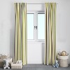 Bacati - Mod Stripes Green/yellow/chocolate Cotton Printed Single Window Curtain Panel - image 3 of 4