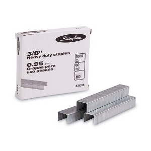 Swingline S.F. 13 Heavy-Duty Staples, 0.38" Leg, 0.5" Crown, Steel, 1,000/Box - 1 of 4