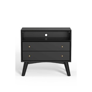 Alpine Furniture,Flynn Large Nightstand, Black - 1 of 4