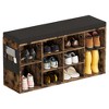 Storage Bench with Cushion, Entryway Shoe Changing Bench with Cushion, Design Open Compartments, for Living Room, Bedroom, Closet, Doorway - 3 of 4