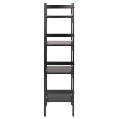 51.34" Black Solid Wood Folding Bookcase for Kids
