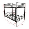 Bunk Bed with Trundle Metal Bunkbeds with Ladder and Full-Length Guardrail - 3 of 4