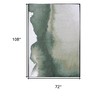 HomeRoots 7' X 9' Gray and Green Abstract Non Skid Area Rug - 3 of 4
