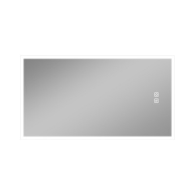 Dovelina Oversized Bathroom Vanity Mirror LED Square Anti-fog Wall Mirror with Backlit