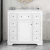 Whisen 36" Bathroom Storage Cabinet Bathroom Vanity with Ceramic Sink, One Cabinet and 6 Drawers - 4 of 4