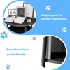 Dolonm Hidden Cat House End Table - 2-Tier Round Coffee Table Semi Enclosed Cat house Home Style Cat House Multifunctional - 3 of 4