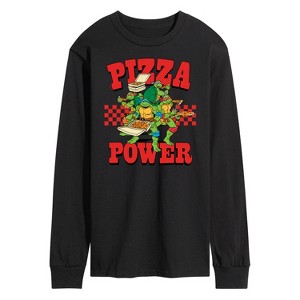 Men's - Teenage Mutant Ninja Turtles - Group Pizza Power Long Sleeve Graphic T-Shirt - 1 of 4