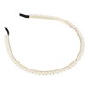 Unique Bargains Women's Elegant Faux Pearl Headband 4.65" Gold Tone White 1 Pc - 4 of 4