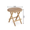 BENCMATE Desks, Portable Folding Table with X-shaped Stable Bracket, Multi-Purpose Table for Picnic, BBQ, Hiking, Brown, 19.68"*19.68"*19.68" - 4 of 4