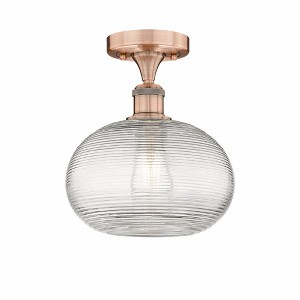 Ithaca - 1 Light Semi-Flush Mount In Industrial Style-9.63 Inches Tall and 10 Inches Wide - 1 of 1