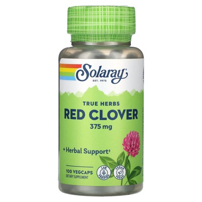 Solaray True Herbs, Red Clover, 375 mg, 100 VegCaps