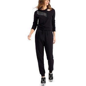I.N.C International Concepts Womens Bejewelled Sweatshirt, Black, X-Large - 1 of 1