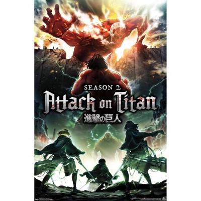 Quadro Attack On Titan Poster 2 Temporada 23x33cm