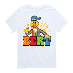 Boys' - Sesame Street - Bert Backwards Cap Short Sleeve Graphic T-Shirt - 1 of 4
